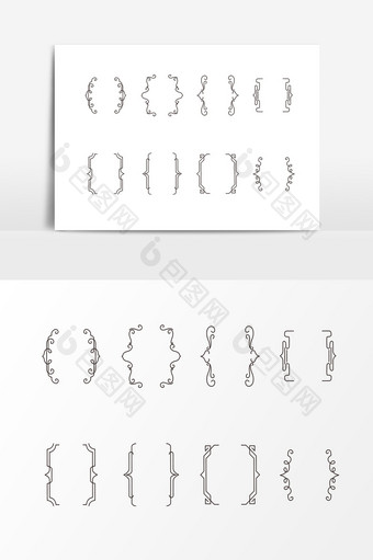 创意图形括号设计素材图片