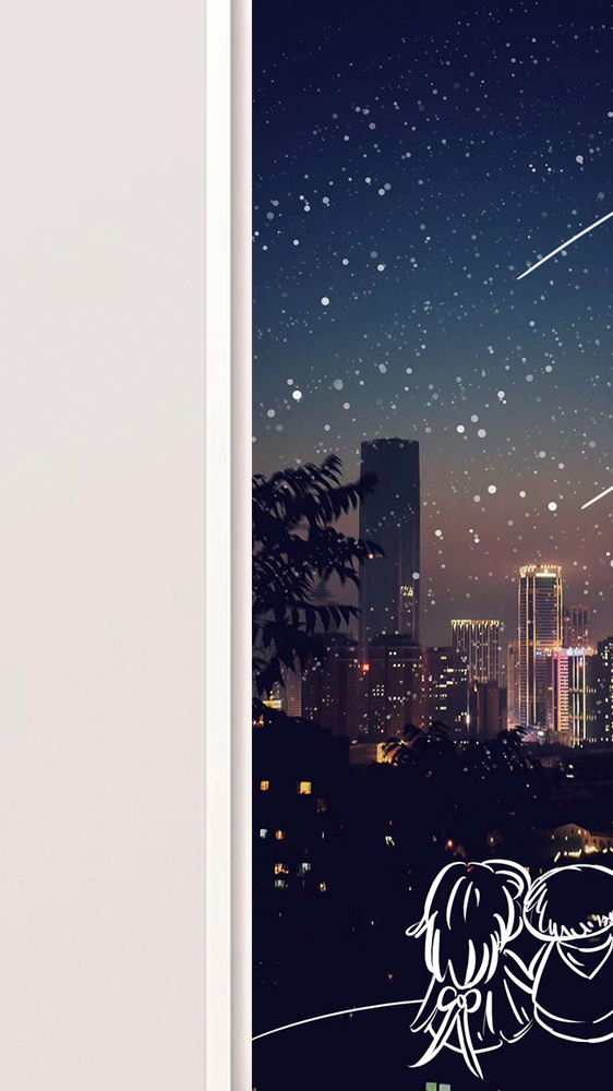 夜晚大气建筑夜景创意摄影插画gif动图下载-包图网