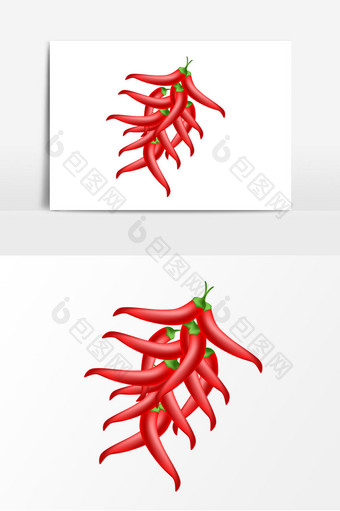 红色辣椒矢量元素图片