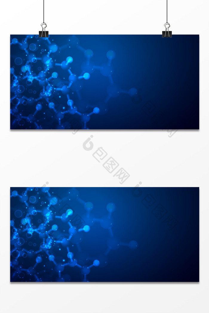 蓝色科技抽象科幻医疗DNA背景