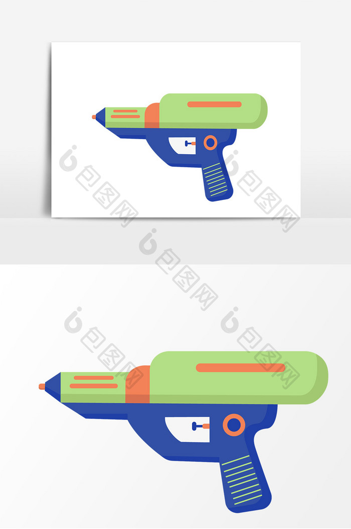 手绘水枪矢量元素