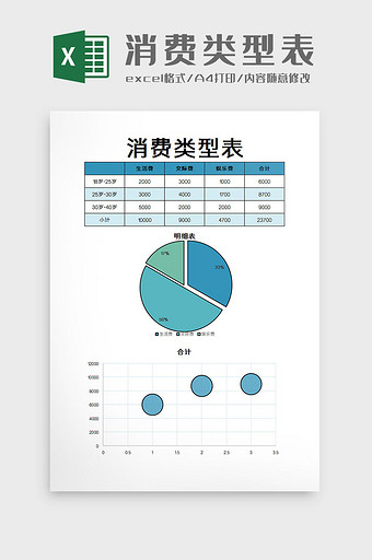 消费类型表Excel模板图片