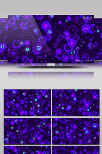 民族花卉动画LED屏幕VJ循环视频素材图片