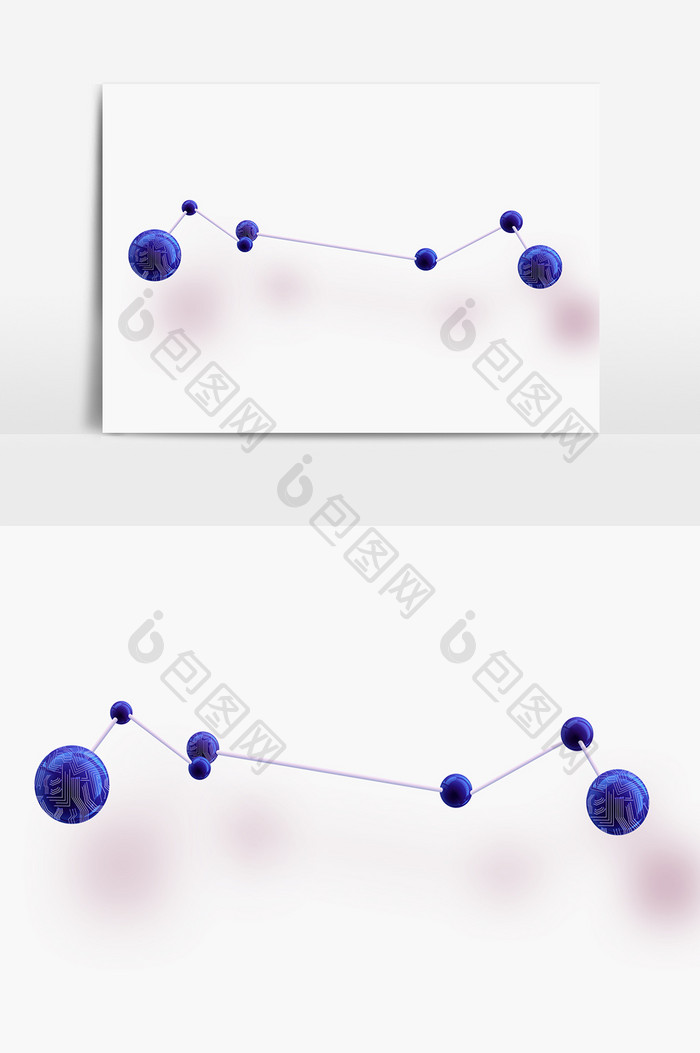 简约化学分子元素素材