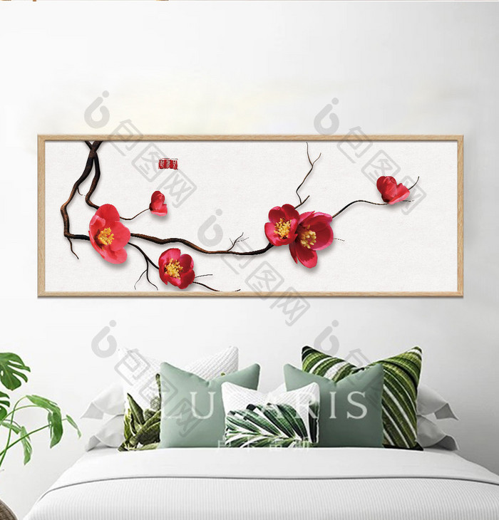 创意立体花卉实物中国风花卉装饰画