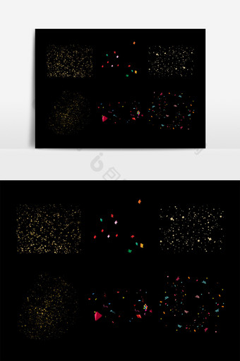 矢量彩色满天星元素图片