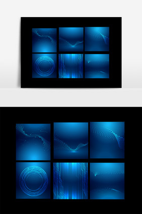 矢量蓝色科技效果元素