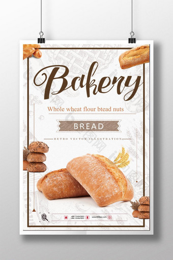 Bread food poster design  图片