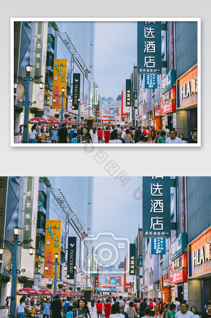 城市商业步行街摄影图片图片-包图网