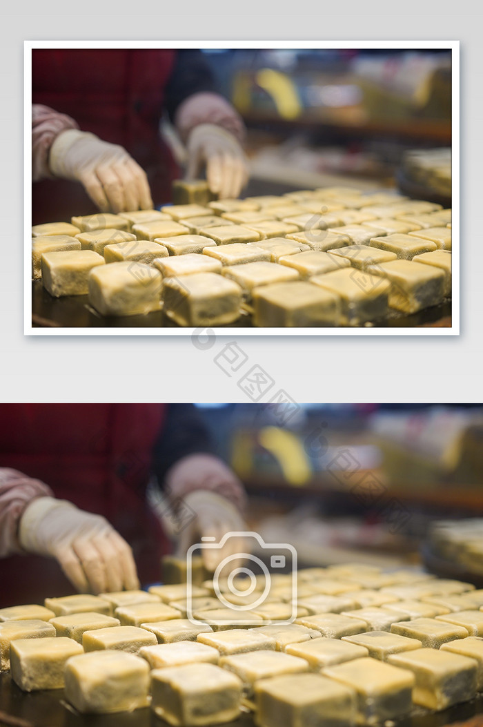 传统小吃仙豆糕糕饼摄影图
