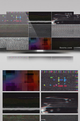 10组带通道不良信号抖音风格转场素材图片
