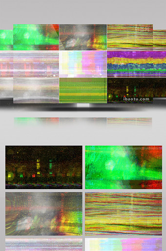10组带通道数据信号损坏抖音风格转场素材图片