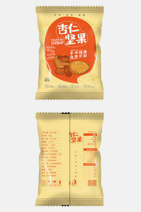 简约图形插画杏仁坚果食品包装设计