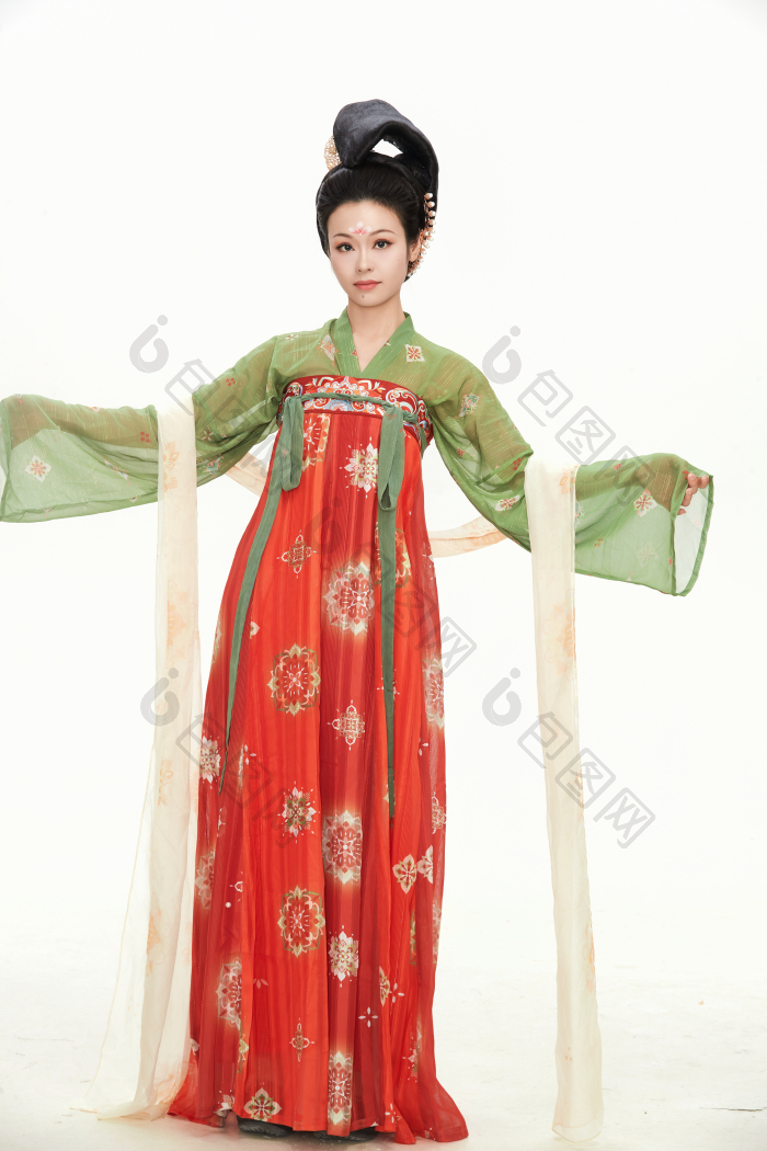 大唐风韵女性古装妆容造型图片-包图网企业站