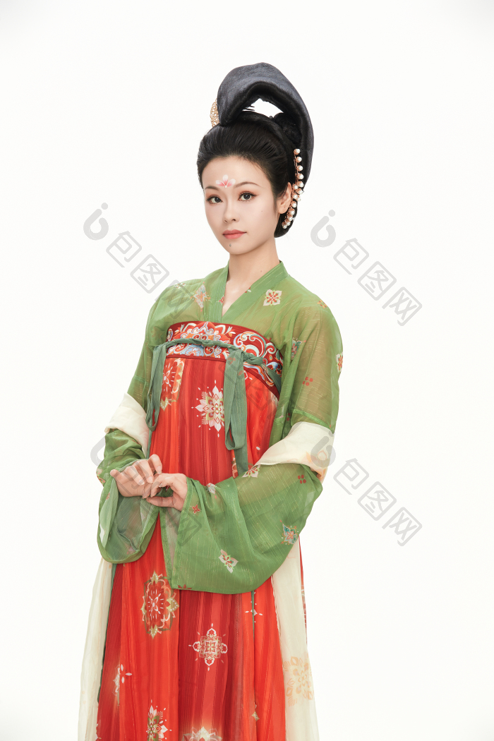 大唐风韵女性古装妆容造型图片-包图网企业站