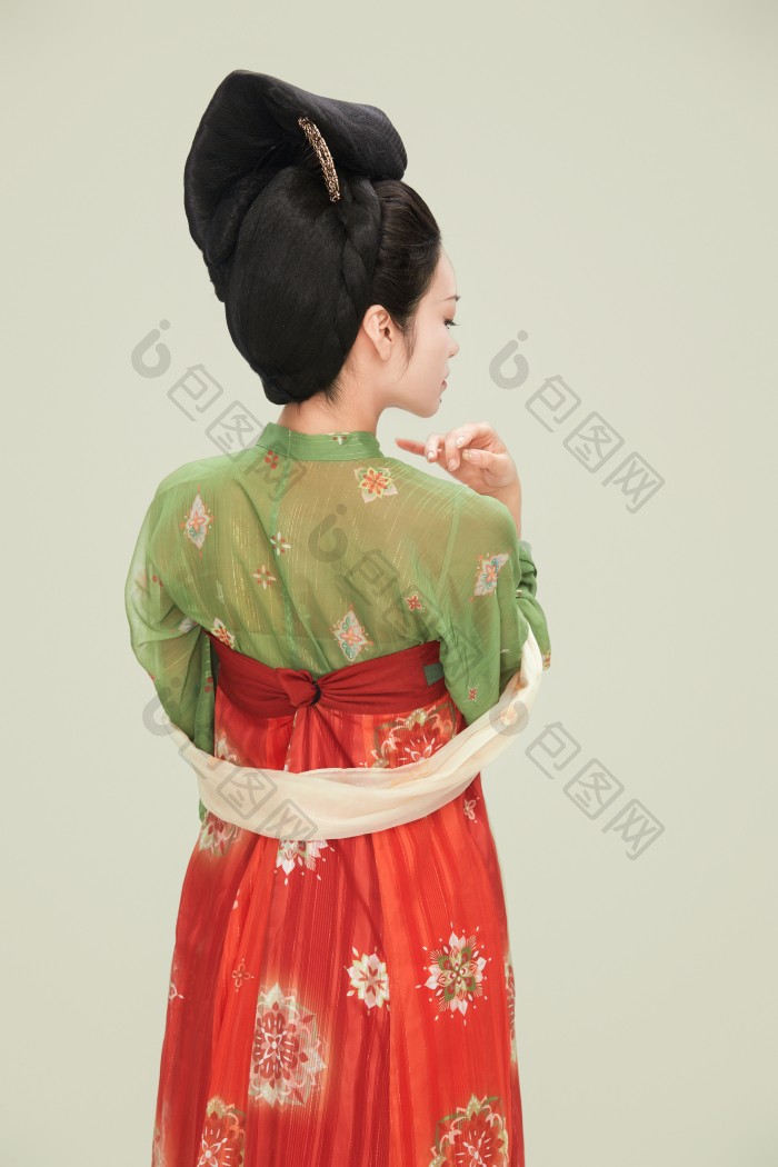 大唐风韵女性古装妆容造型图片-包图网企业站