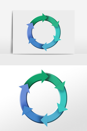 ppt旋转图形图标插画