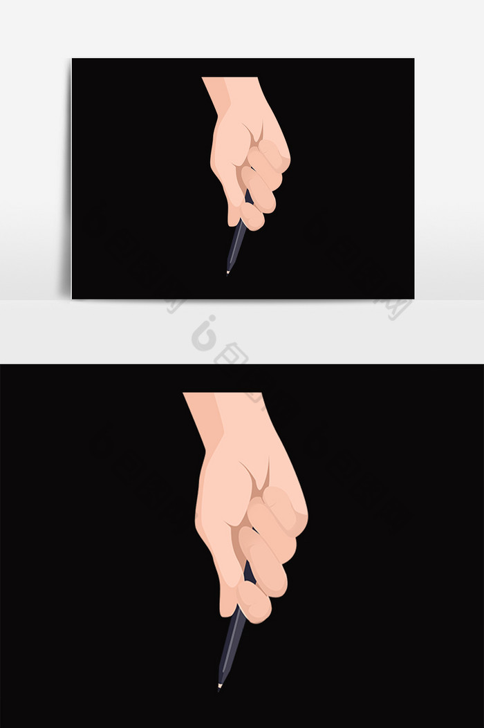 握东西的手势姿势插画图片图片