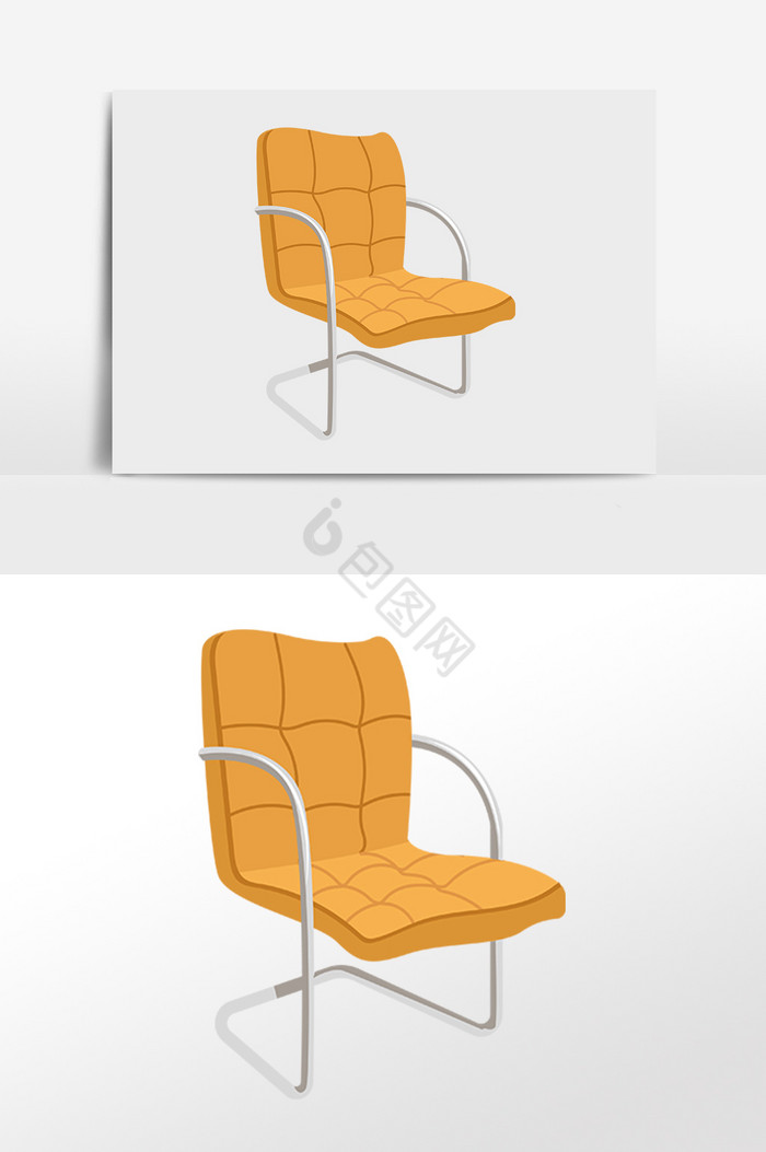 现代家具靠椅椅子插画图片