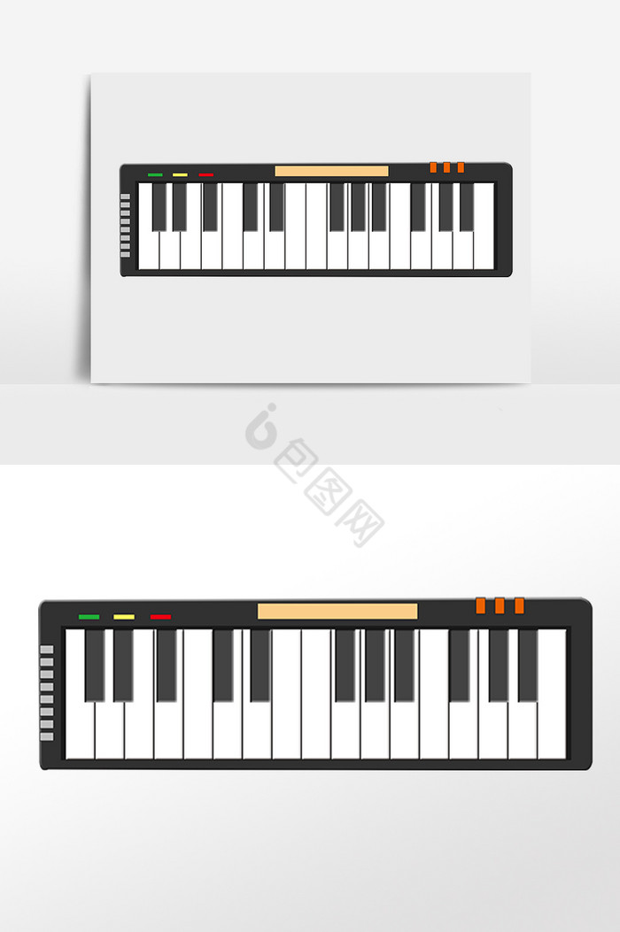 音乐乐器电子琴插画图片