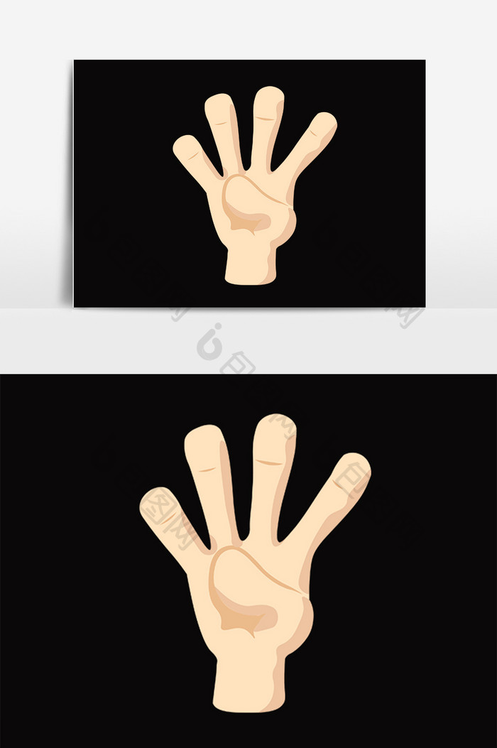 手绘手指动作手势姿势插画