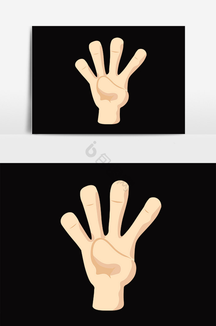 手指动作手势姿势插画图片