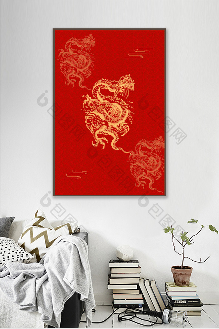 中国龙传统装饰画