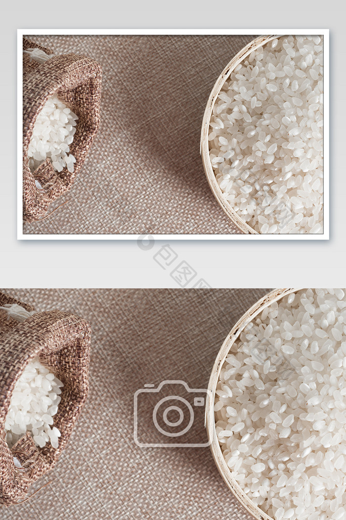 粮食香梗米大米摄影图片