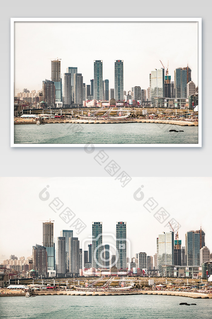 海边城市建筑高楼大气摄影图片