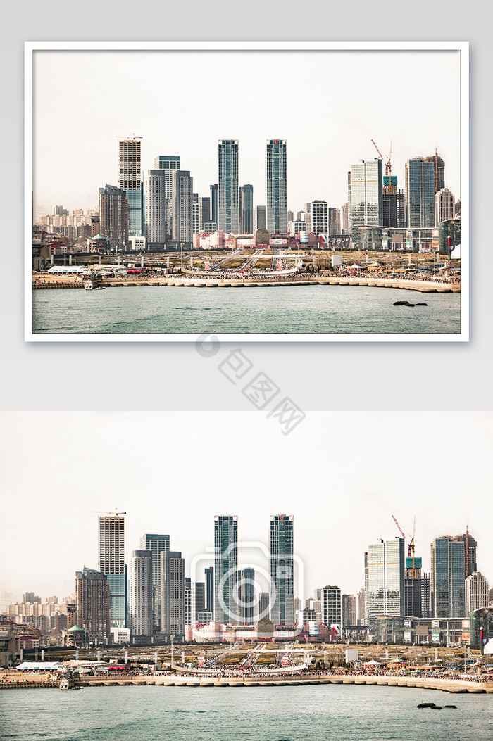 海边城市建筑高楼大气摄影图片