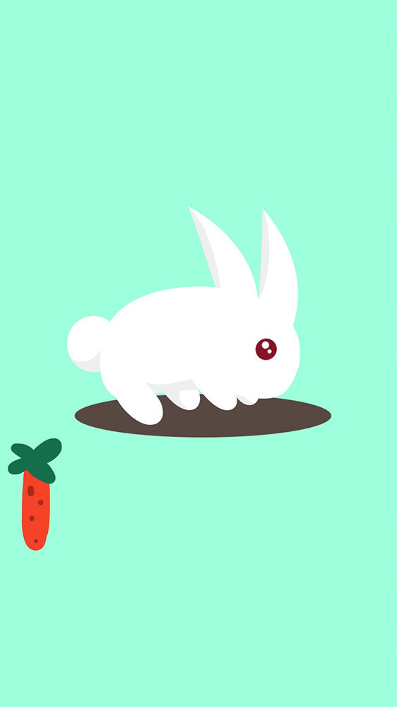 绿色清新可爱卡通小兔子gif动态插图动画