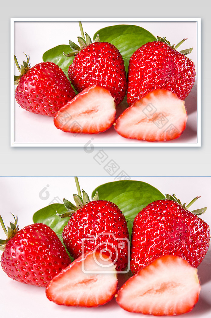 红色高档草莓水果摄影图片图片