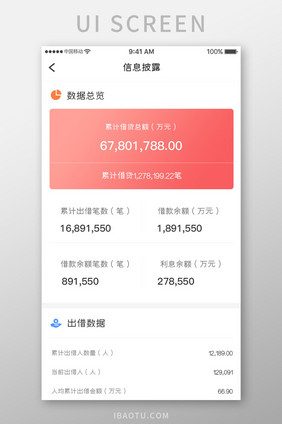 珊瑚橙金融理财app信息披露移动界面