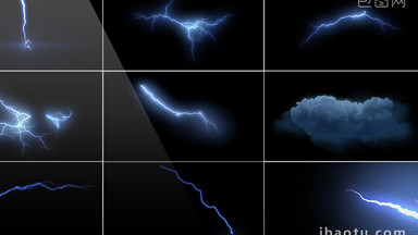 15组闪电电流特效视频素材