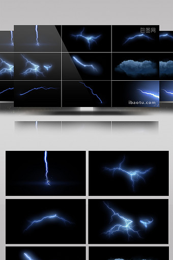 15组闪电电流特效视频素材图片