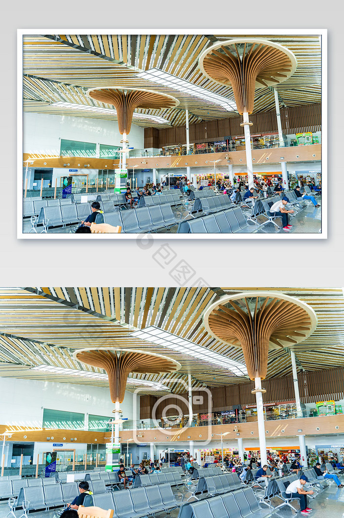 东南亚国家巴拉望机场内部空间摄影图