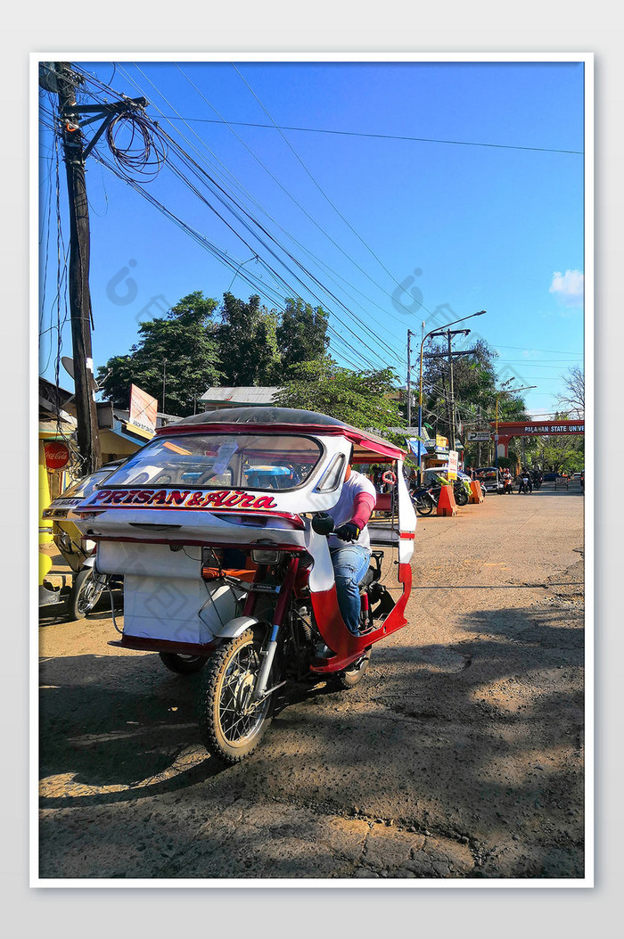 东南亚出行交通工具突突车摄影图图片图片