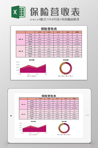 保险应收表Excel模板图片