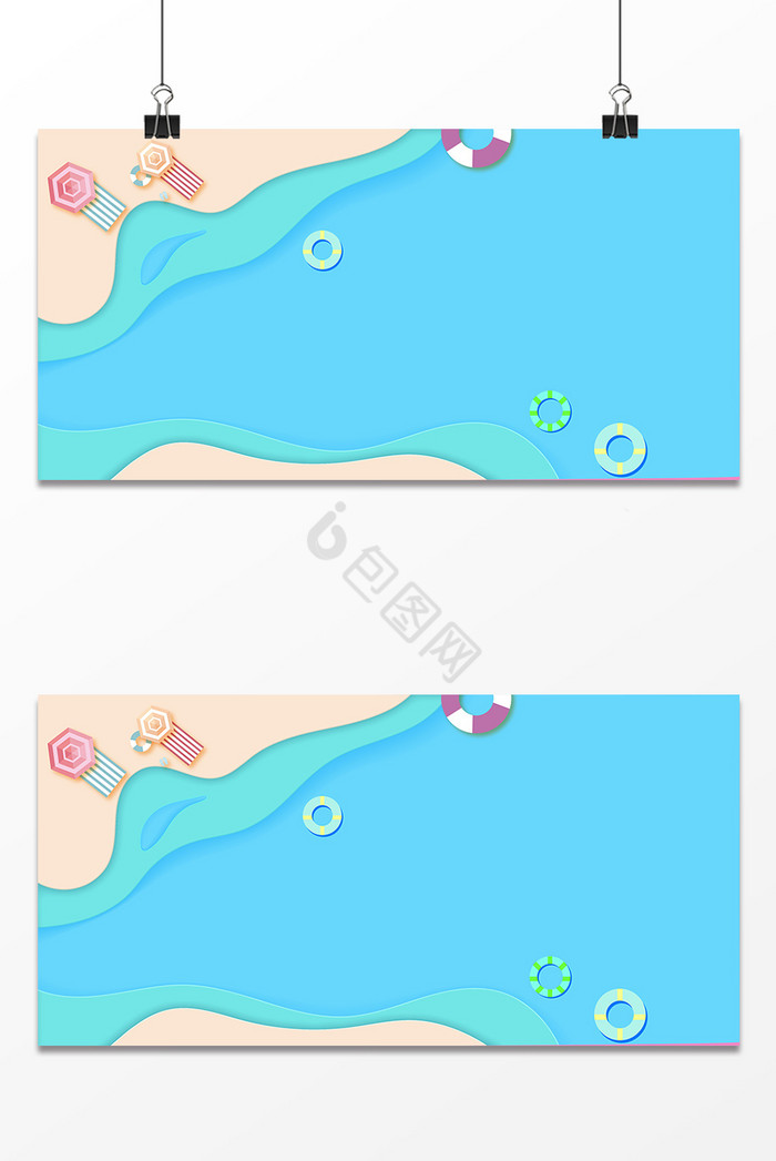 夏季沙滩海水