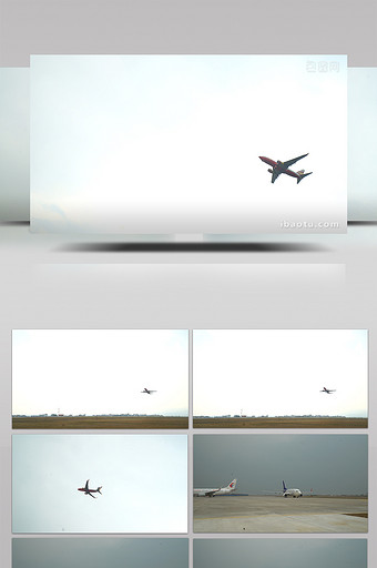飞机起飞下降4k视频素材图片