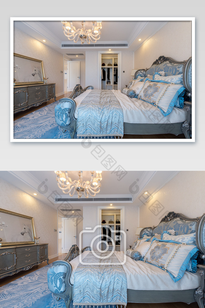 法式奢华的地产卧室家居摄影图