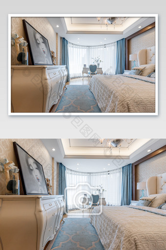 法式唯美的卧室家居摄影图图片