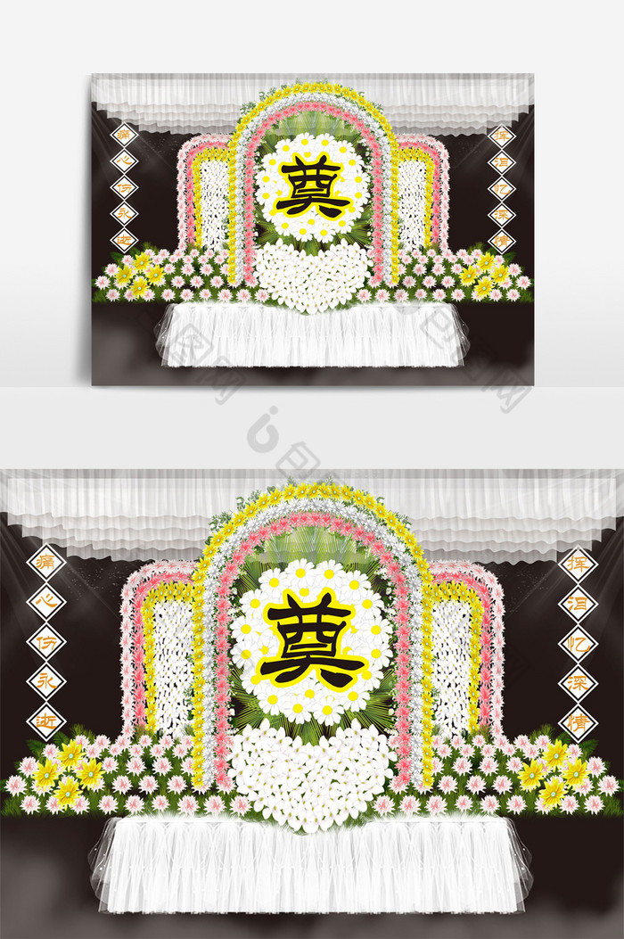 轻奢版奠灵堂效果图-【包图网】