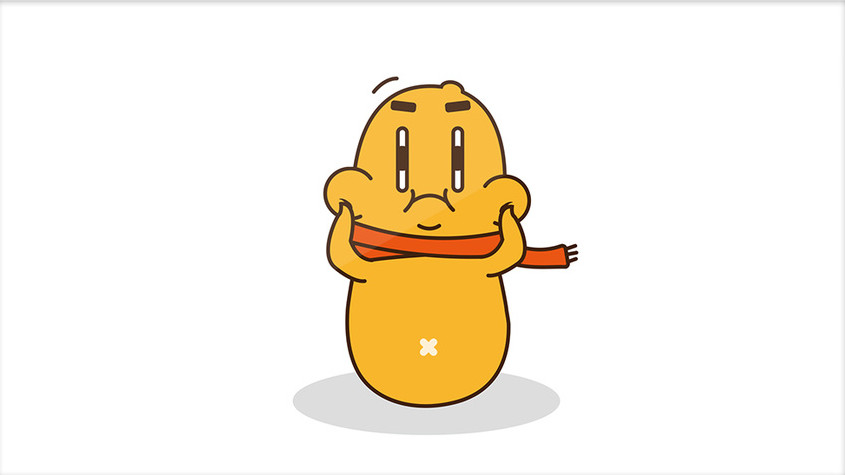 可爱蠢萌黄色小花生揉脸动态表情包