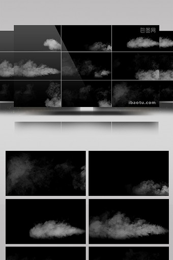 5组带通道大气雾气特效视频素材图片