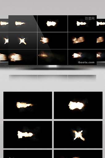 25组子弹枪火喷射特效视频图片下载