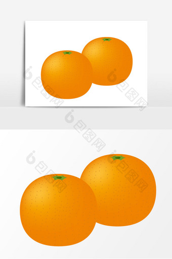 卡通橙子矢量元素设计图片
