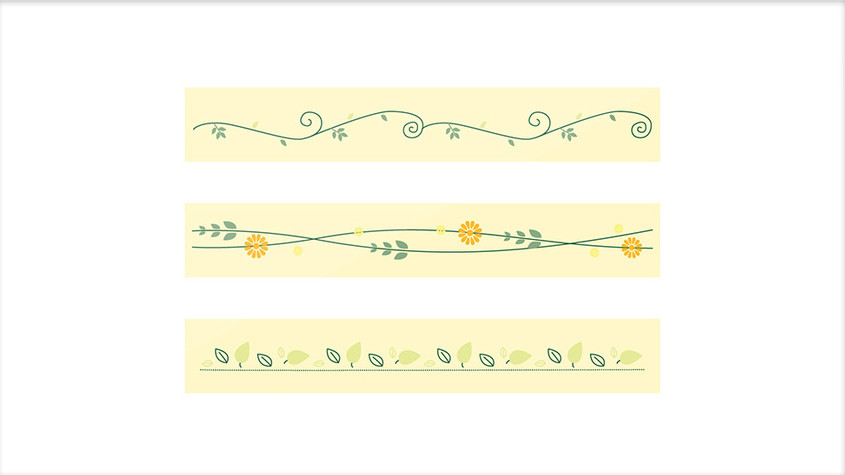 扁平植物藤蔓动态文章分割线插画图片