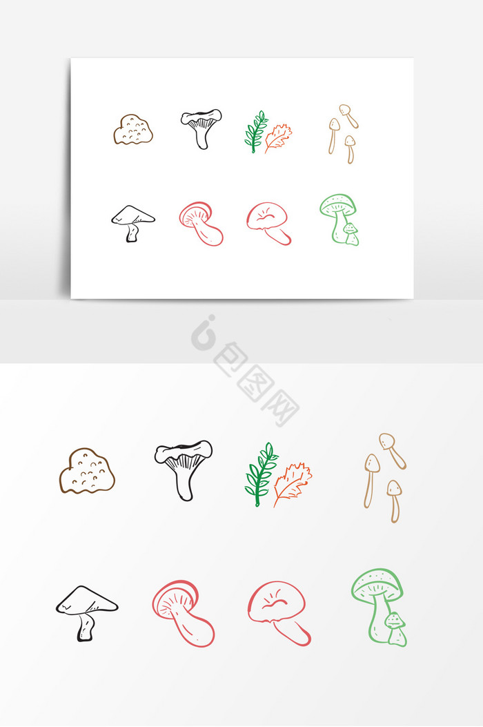 彩色蘑菇图片