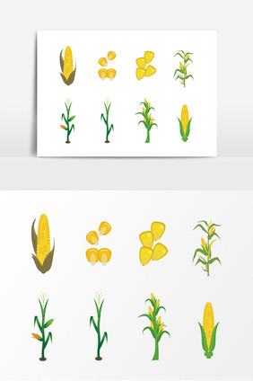 矢量玉米植物设计素材